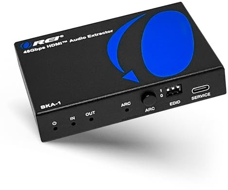 OREI 8K Audio Extractor HDMI UltraHD 4K @ 120Hz 48G HDMI 2.1 Audio Converter for PS5 SPDIF + 3.5mm Output HDCP 2.3 - Dolby Digital/DTS Passthrough CEC, HDR, Dolby Vision, ARC, HDR10+ (BKA-1)