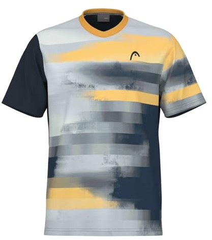 HEAD Herren Topspin T-Shirt Mens Tennis, Navy/Print Vision, XXL EU