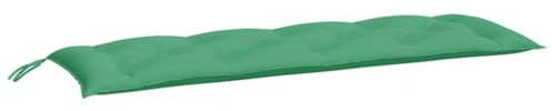 vidaXL Lot de 2 Coussins de Banc de Jardin, Revêtement de Banc avec Jeux de Cordes, Coussin d'Extérieur Imperméable, Vert 150x50x7 cm Tissu Oxford