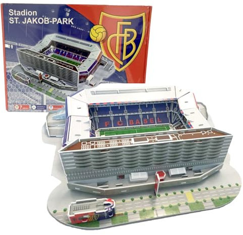 Habarri - ST. Jakob Park Puzzle 3D - 3D Puzzle Stadion - 3D Fußballstadion für Kinder und Erwachsene - Fußballstadion Modell - Modellbau - 86 Elemente