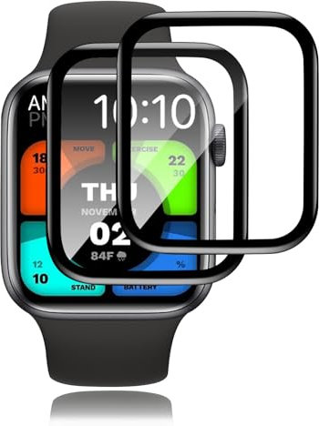 Carantee Schutzfolie für Panzerglas für Apple Watch 7/8/9 45mm Panzer Schutz Glas Displayschutzfolie, 2 Stück Schutzglas Displayschutz für Watch 9 45mm Panzerfolie, 9H Fingerabdruck für 8 45mm Folie