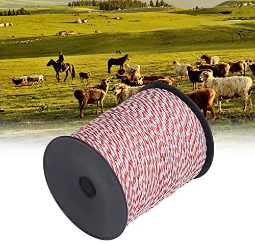 500 M Elektrozaundraht, 1640 Fuß Zaun-Stromseildraht, Elektrozaunzubehör für Nutztiere, Geeignet für Pferde, Kühe, Schafe, Hunde