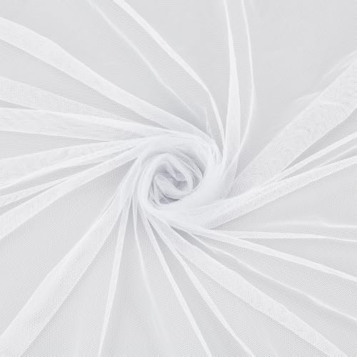 NBEADS 3x1.6 m Weißer Netzstoff, Polyester Sechsecknetzstoffe Leicht Dehnbarer Web Eye Stoff Für Nähen Projekte DIY Craft Zubehör