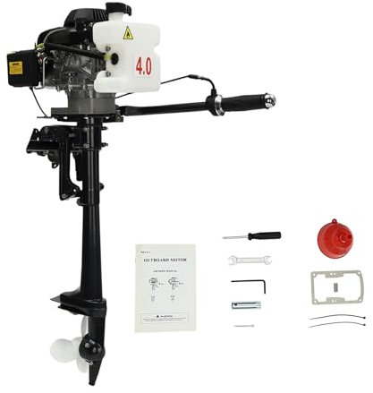Fridgestea 4 Takt 3 PS Außenborder Aussenborder Bootsmotor, 2,2kW Benzinmotor, Motor für Schlauchboot, Schlauchbootmotor, Luftkühlung, CDI Zündsystem