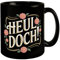 Heul Doch Blumensprache Tasse Kaffeebecher in Schwarz mit deutscher Illustration Blumendekorationen im Vintage-Stil perfekt für Kollegen