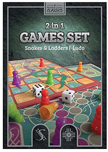 2 in 1 snakes and ladders and ludo game set Double-Sided Folding Board Classic Family game