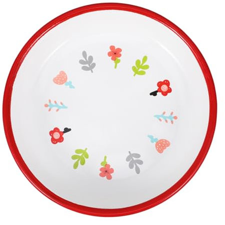 Cabilock Plato Esmaltado Para Lisos Bandeja Esmaltada Mesa Práctico y Decorativo