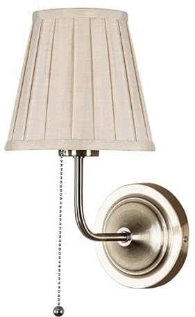 ARTE LAMP Wandleuchte Innen Klassische Wandlampe für Wohnzimmer, Bronze, Beige, E27, dimmbar, 23 x 16 x 32 cm