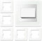 6Pcs Single Light Switch Surround Cover Plates, Electrical Plug Socket Wall Cover Decorate for Light Switch Protection Against Dirt & Fingerprints (White)
