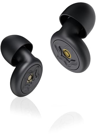 Miaherry Ohrstöpsel zum Schlafen, Ohrenstöpsel 30dB Geräuschunterdrücker Sechsschicht Noise Cancelling Wiederverwendbar Waschbar für Seitenschläfer Reisen Konzerte, Schwarz