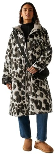 Regatta Outdoor Active - Accappatoio impermeabile unisex con stampa leopardata, LXL