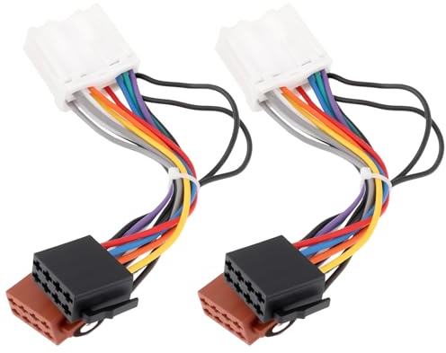 OTOTEC 2 Stück Autoradio-Adapterkabelbaum ISO-Adapterkabel Kompatibel mit Mitsubishi Carisma Kompatibel mit Eclipse