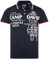 Camp David Herren Kurzarmpolo mit Label-Applikationen Blue Navy, L