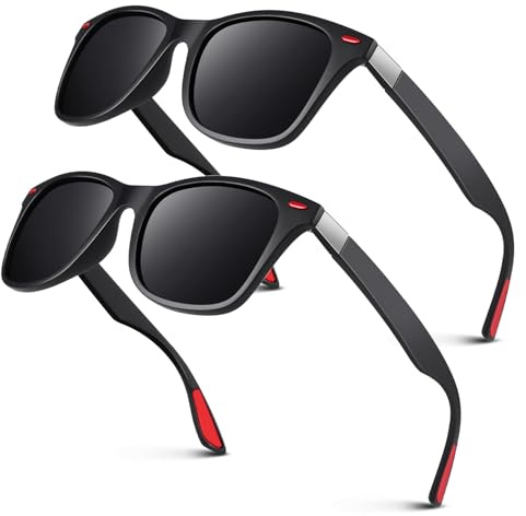 LINVO Sonnenbrille Herren Damen Polarisiert TR90 Ultraleicht Retro UV400 | Leicht, Verdrehfreies Design, Autofahren, Angeln, Reisen, Laufen, Golfen