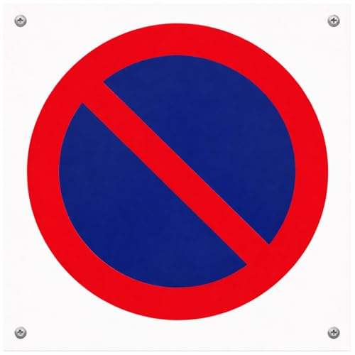 FERRETELIX® Panneau Interdiction de Stationner 30x30 cm en PVC Rigide | 4 Trous | Signalisation Intérieur/Extérieur Garage, Parking, Propriété Privée