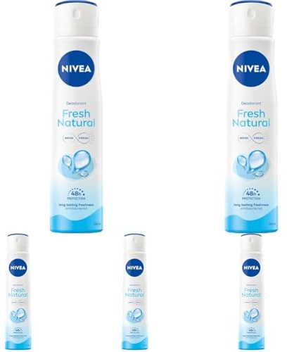 NIVEA Deodorant Fresh Natural, 250 ml (Packung mit 5)
