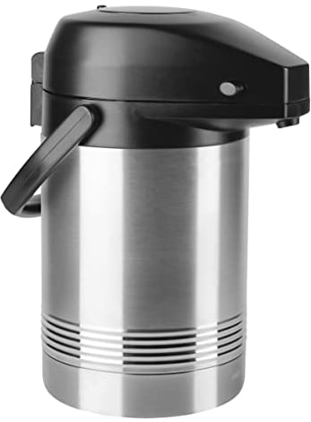Addis Conference Pump Pot Catering Hotel Travel Dining Commercial Business Vacuum, 2 Litre, Stainless Steel/Black, Silver, 637201600