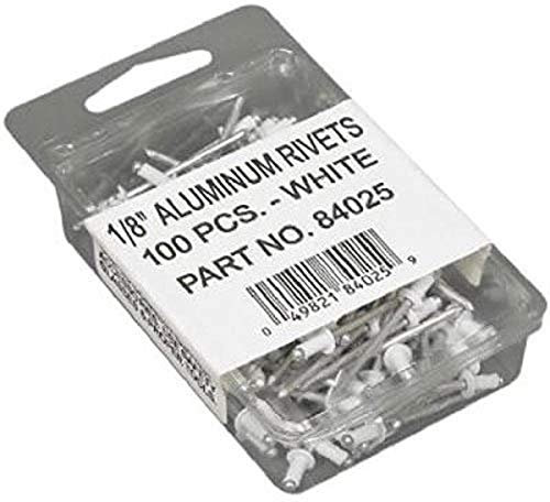 amerimax Home Produkte 84025 1/8 Nieten, weiß, 100 Stück