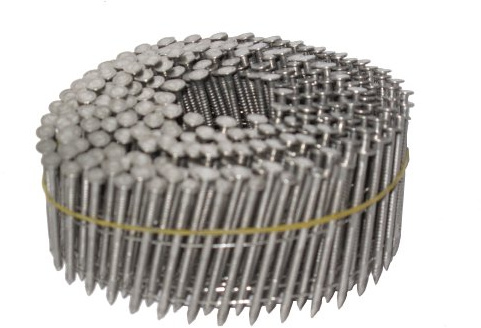 Simpson Strong-Tie S13A175SNBP 15 Wire Coil, Full Round Head, Ring-Shank Siding Nail 1-3/4 in. Type 304 (1200-Qty)