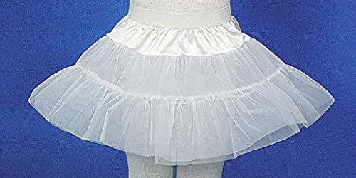 Fasching Kinder Petticoat weiß 2-lagig (140)