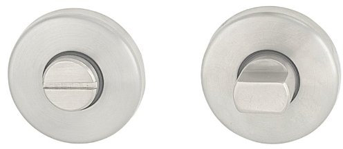 Connex SM02855795 Türbeschlag, Rosettengarnitur aus rostfreiem Edelstahl, Objekt 3, WC-Schlüssellochung mit Hochhaltefeder, verdeckte Verschraubung