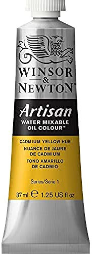 Winsor & Newton Huile Diluable à l’eau Artisan - Couleurs à l'huile Pour les Arts Plastiques - Sans Solvants, Se Diluer à l’eau, Tube de 37ML, Couleur Nuance de Jaune de Cadmium