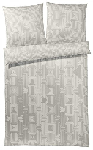 Elegante Mako-Satin Bettwäsche Ikarus sand, 155 x 220 + 80 x 80 cm