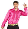 Boland - Chemise disco à volants, rose, pour hommes, déguisement, chemise de fête, Schlagermove, années 70, fête de thème, carnaval