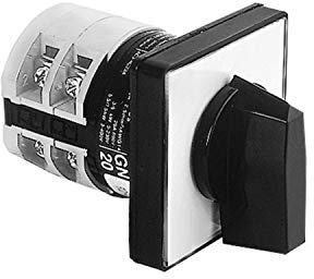 Interrupteur 4 pôles GN92 25A Modèle U 48x48 4,8 x 4,8 cm Noir (Référence : GN2592U)