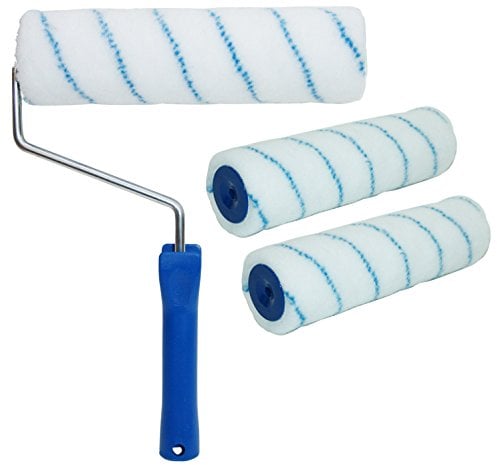 3x Malerwalze Farbroller Farbrolle Malerrolle + Maler-Bügel 25 cm Profi Maler SET