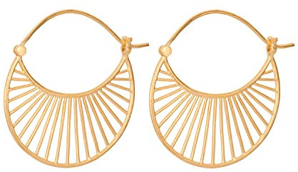 Pernille Corydon Large Daylight Creolen Gold - Ø30 mm Damen Ohrringe rund Silber 925 18k vergoldet - E574g