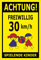 Melis-Folienwerkstatt Schild - Freiwillig 30 km/h - 15x10cm | Bohrlöcher | 3mm Hartschaum - S00040-027-C - 20 Varianten