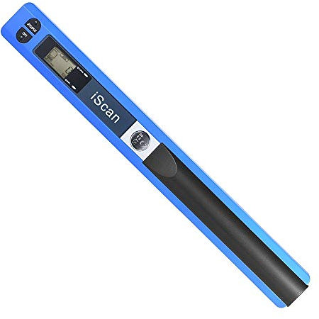 ECOiNVA iScan Scanner de Documents de Poche Portable, 900DPI USB Scanner de Image Portable Baliseur Photo Couleur A4 Mobile Scanner Handy Scan (Format JPG/PDF, Carte Micro SD/TF) (Blue)
