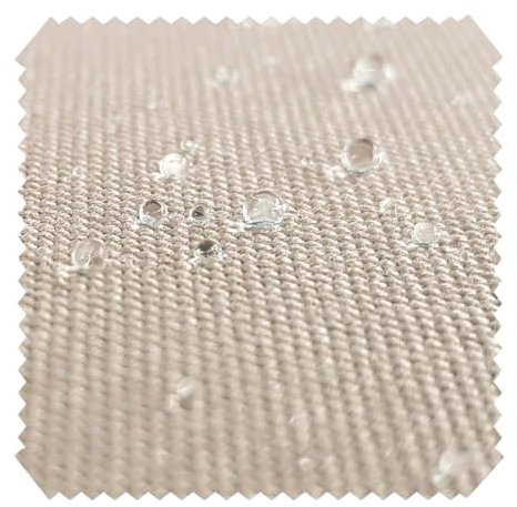 novely® ARAGON WASSERABWEISEND UV+ - Premium Outdoor-Stoff - Lichtechter Möbelstoff - Polsterstoff in Baumwoll-Optik für Gartenmöbel - Pflegeleichte Meterware 1lfm (14 Beige)