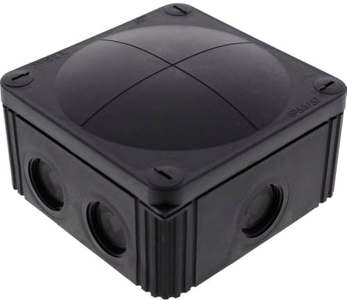 Wiska 10060538 Abzweigkasten (L x B x H) 110 x 110 x 66 mm Schwarz (RAL 9005) IP66/IP67 1 St.