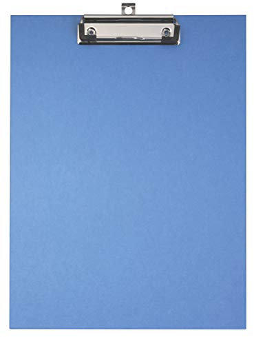 Exacompta 17292E Umwelt-Klemmbrett Öko. Made in Germany. Mit stabilem Pappkern und farbigem Papierbezug außen für DIN A4 blau Blauer Engel ideal für Inventur und Lagerwirtschaft