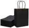 Loveinside 21X11X27 cm Papiertüten Medium Kraft Black Geschenktüten Bulk Mit Griffen Für Geburtstag Hochzeitsfeier Gefälligkeiten 25 Stück/Set