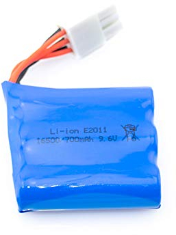 EFASO Akku 9,6V 700mAh Li-Ion mit EL-6P Stecker passend für RC Xin Lehong 9116 9115, Hosim S911 S912 S913