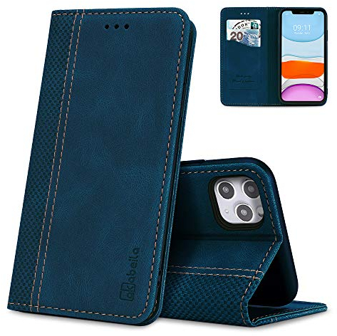 AKABEILA Hülle für iPhone 11 Pro Max Handyhülle PU Leder Silikon Kompatibel für Apple iPhone 11 Pro Max Schutzhülle Brieftasche Klapphülle Magnetverschluss Kartenfächer 6.5 Zoll