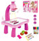 Aolieh Proiettore tracciato e disegnato Toy, tavolo da disegno per bambini, Trace and Draw Projector Toy Kids Drawing Projector Table con Smart Projector e Light Music (Corona Rosa)