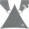 TecTake 800886 Tenda a Vela Solare Triangolare, Protezione Raggi UV, Telo da Sole + Set di funi di Tensione, Resistente e Traspirante, Giardino Terrazza, Grigio (Triangolare | 6 x 6 x 6 m | No.403891)