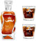 Maverton Set Decanter per Whisky in vetro - da 700 ml - incisione personalizzata - Caraffa con 2/4/ 6 bicchieri - idea regalo per il compleanno - per l’ uomo - Uomo baffuto