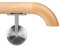 Kiefer Holzhandlauf Ø 42,4 mm Wandhandlauf 140 cm 2 Halter Holz gebogen flach