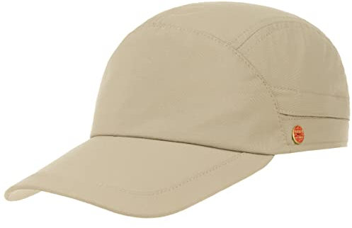 Mayser Robben Coolmax Cap mit Nackenschutz Basecap Baseballcap Sonnencap Sommercap Damen/Herren - Made in The EU Hinten geschlossen, Schirm, Futter Sommer Frühling-Sommer - 55 cm beige