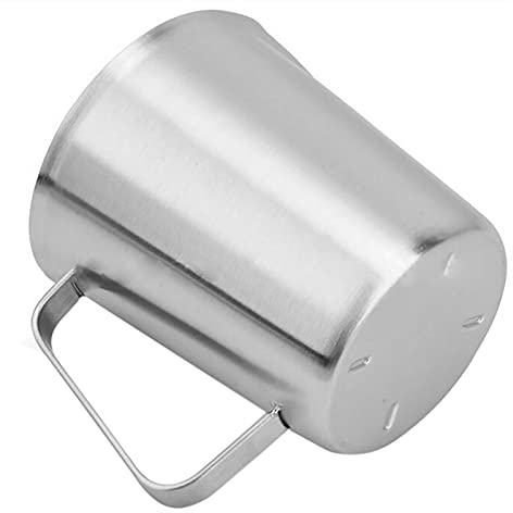 Jarra medidora de acero inoxidable, 1 L, jarra medidora de acero inoxidable, ideal como utensilio de cocina y accesorios de horneado, perfecta para hornear, cocer, mezclar y medidor.