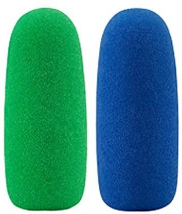 RØDE WS-Chroma two foam windshields for the RØDE VideoMic NTG coloured blue and green