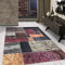 Carpetsale24 Waschbarer Kurzflor Teppich Multi 140x200 cm Patchwork Design mit Rutschfester Rückseite, Hautfreundlich & Pflegeleicht, Ideal für Wohnzimmer, Schlafzimmer, Flur & mehr