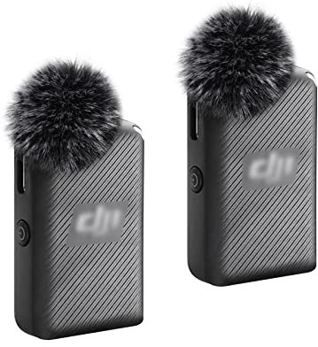 Microphone Windscreen Wind Muff Compatible with DJI MIC Wireless Lavalier Microphone,Furry Cover(2-Pack)