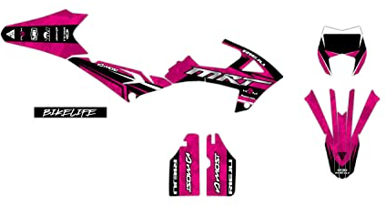 Deko-Set für Motorrad, anpassbar, für Rieju MRT 50 von 2022 bis 2023, WIX, Rosa