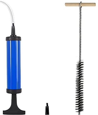Soffiatore Pulizia Fori Soffietto Manuale Spazzola Metallica Fori per Tasselli Muratura Calcestruzzo Foro di perforazione, pompa di scarico per fori di perforazione
